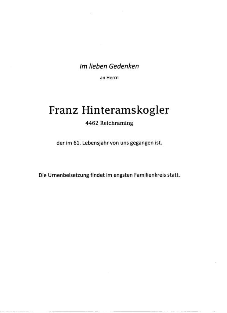 Franz Hinteramskogler