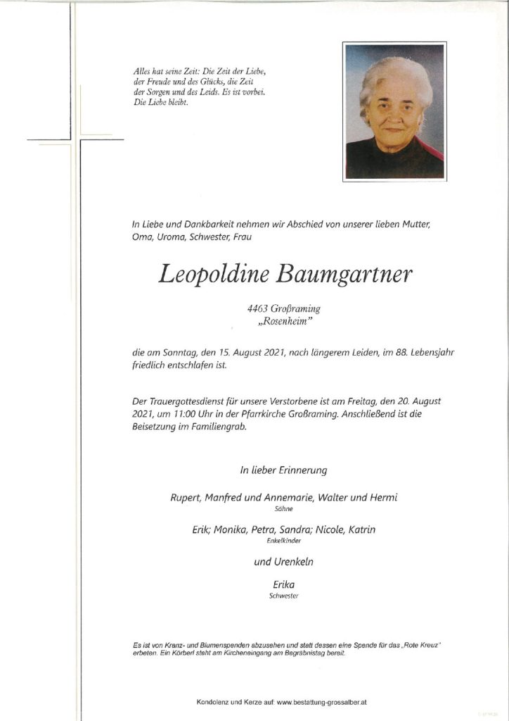 Leopoldine  Baumgartner