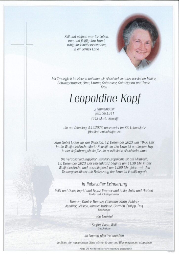 Leopoldine Kopf